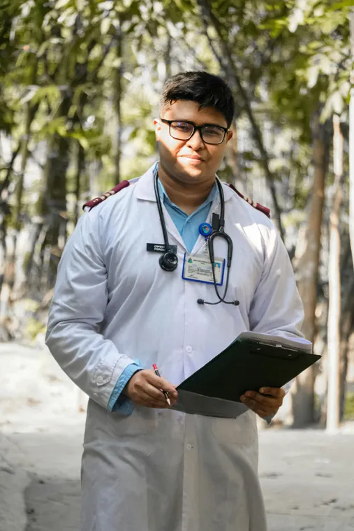 Doctor visual for MBBS guidance card